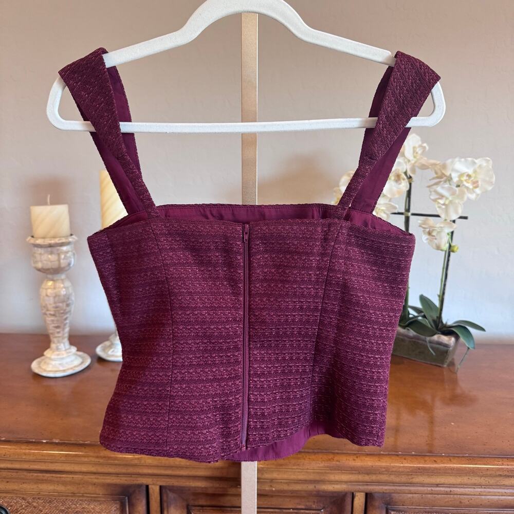 Amanda Uprichard Cerrone Tweed Top Russet XS NWT - Picture 6 of 7